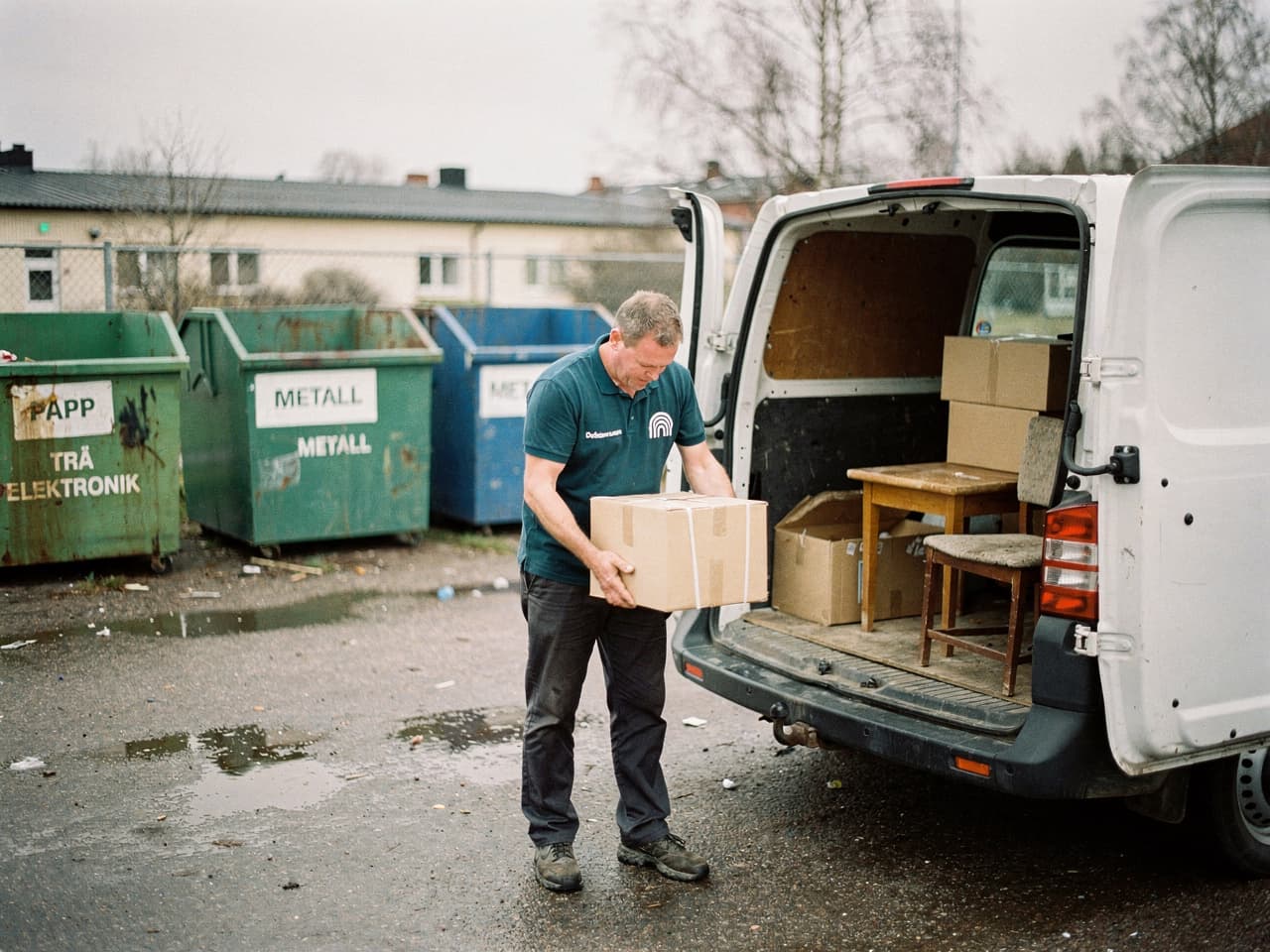 Sortering och återvinning vid bortforsling av dödsbo i Härryda