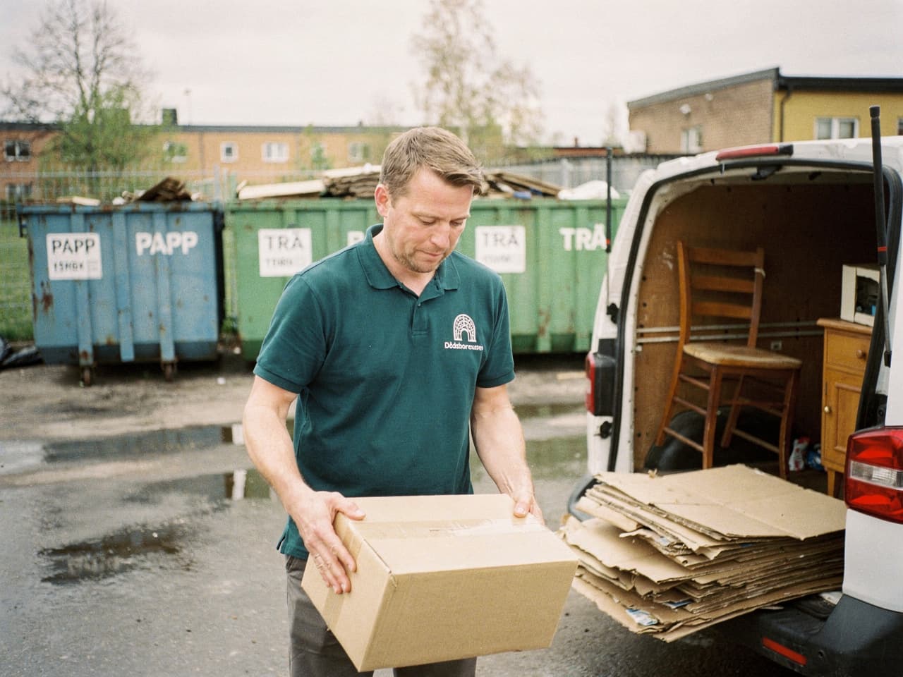 Sortering och återvinning vid bortforsling av dödsbo i Laholm