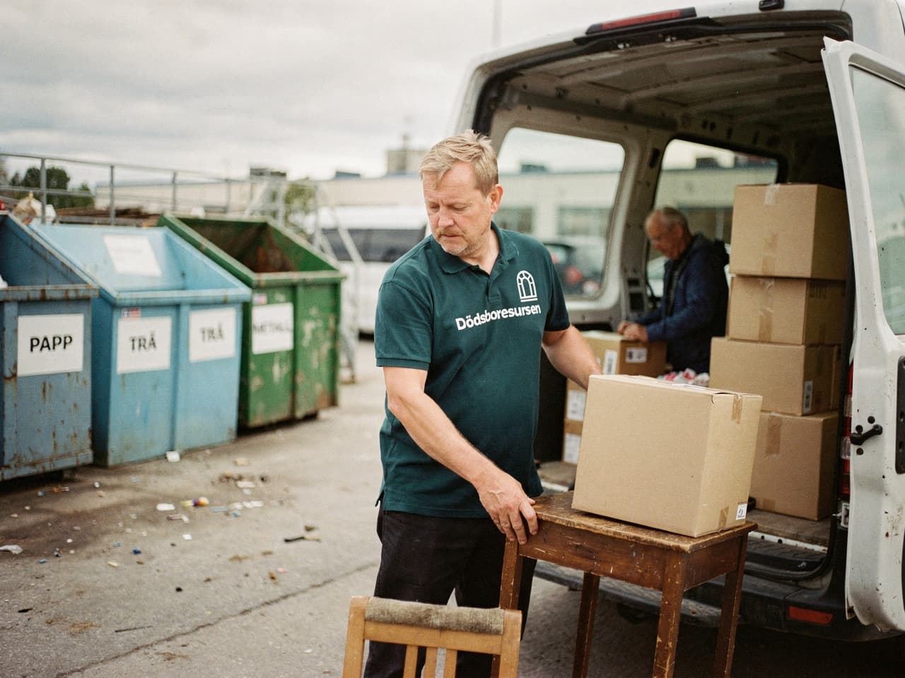 Sortering och återvinning vid bortforsling av dödsbo i Norrtälje