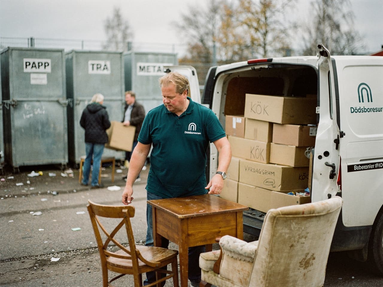 Sortering och återvinning vid bortforsling av dödsbo i Piteå