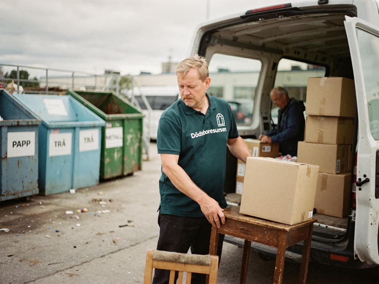 Sortering och återvinning vid bortforsling av dödsbo i Norrtälje